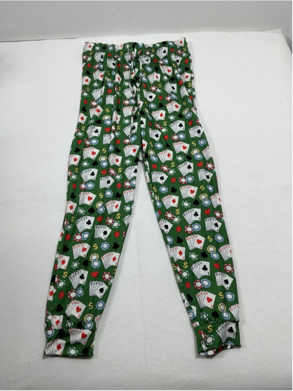 Adult Excellent Main & Local Poker Theme Pullon Lounge Pants Medium Multicolor